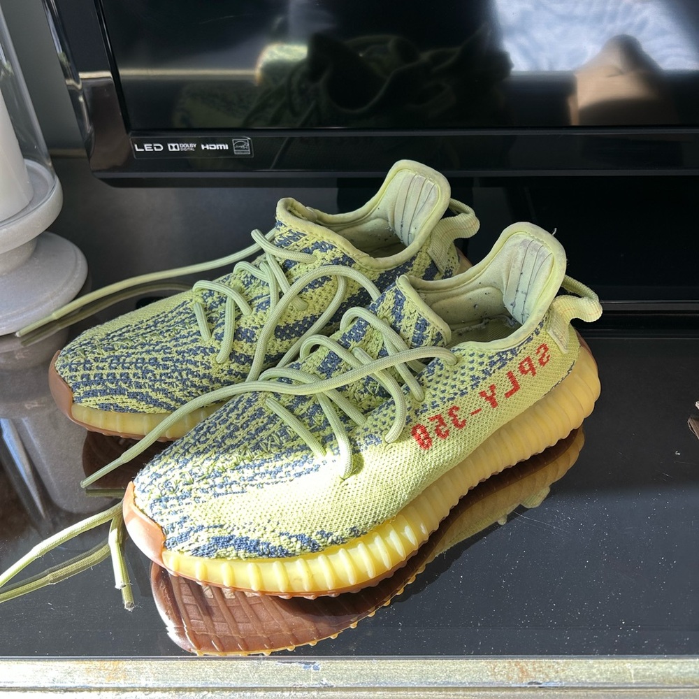 Kids Yellow and Green Sneakers